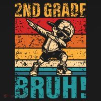 2nd Grade Bruh Dabbing Boy Second Grade Squad Boy Student Long Sleeve Shirt thumb 2