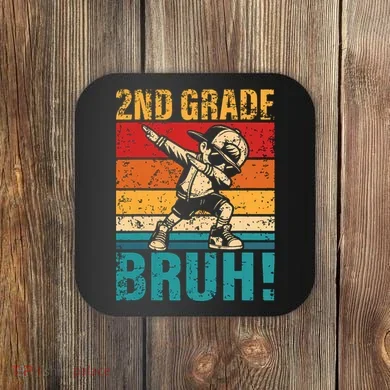 2nd Grade Bruh Dabbing Boy Second Grade Squad Boy Student Coaster