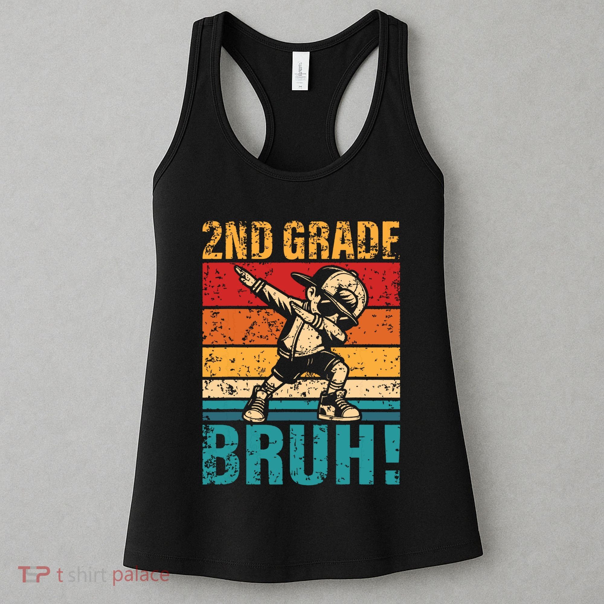 2nd Grade Bruh Dabbing Boy Second Grade Squad Boy Student Women's Tank Top