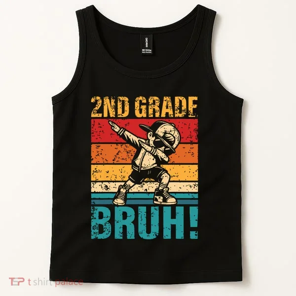 2nd Grade Bruh Dabbing Boy Second Grade Squad Boy Student Tank Top