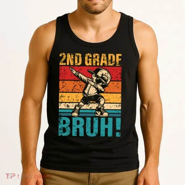 2nd Grade Bruh Dabbing Boy Second Grade Squad Boy Student Tank Top