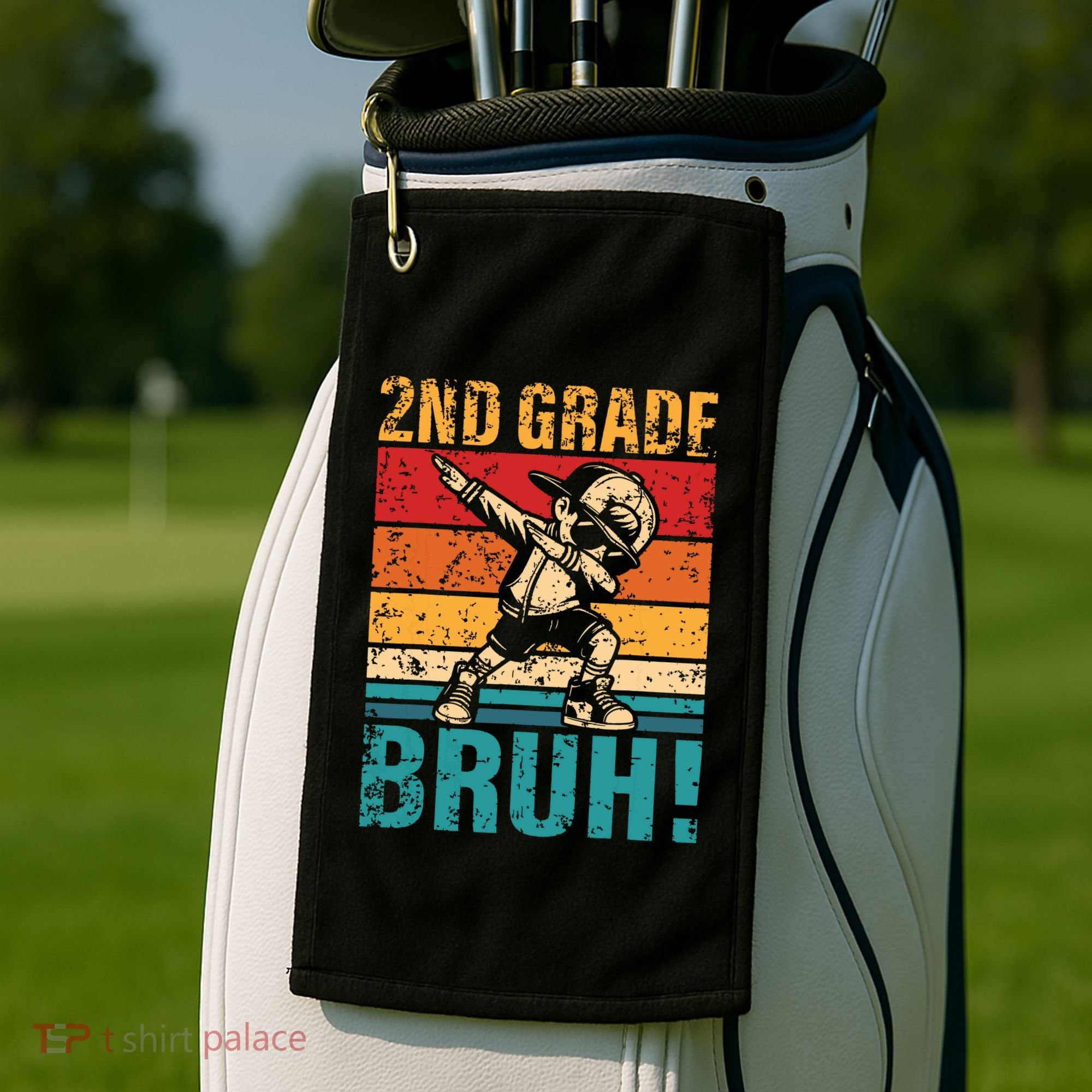 2nd Grade Bruh Dabbing Boy Second Grade Squad Boy Student Golf Towel