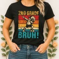 2nd Grade Bruh Dabbing Boy Second Grade Squad Boy Student Women's T-Shirt thumb 2