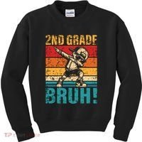 2nd Grade Bruh Dabbing Boy Second Grade Squad Boy Student Kids Sweatshirt thumb 0