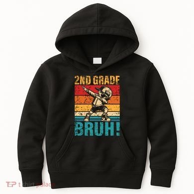 2nd Grade Bruh Dabbing Boy Second Grade Squad Boy Student Kids Hoodie