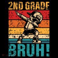 2nd Grade Bruh Dabbing Boy Second Grade Squad Boy Student Kids Hoodie thumb 5