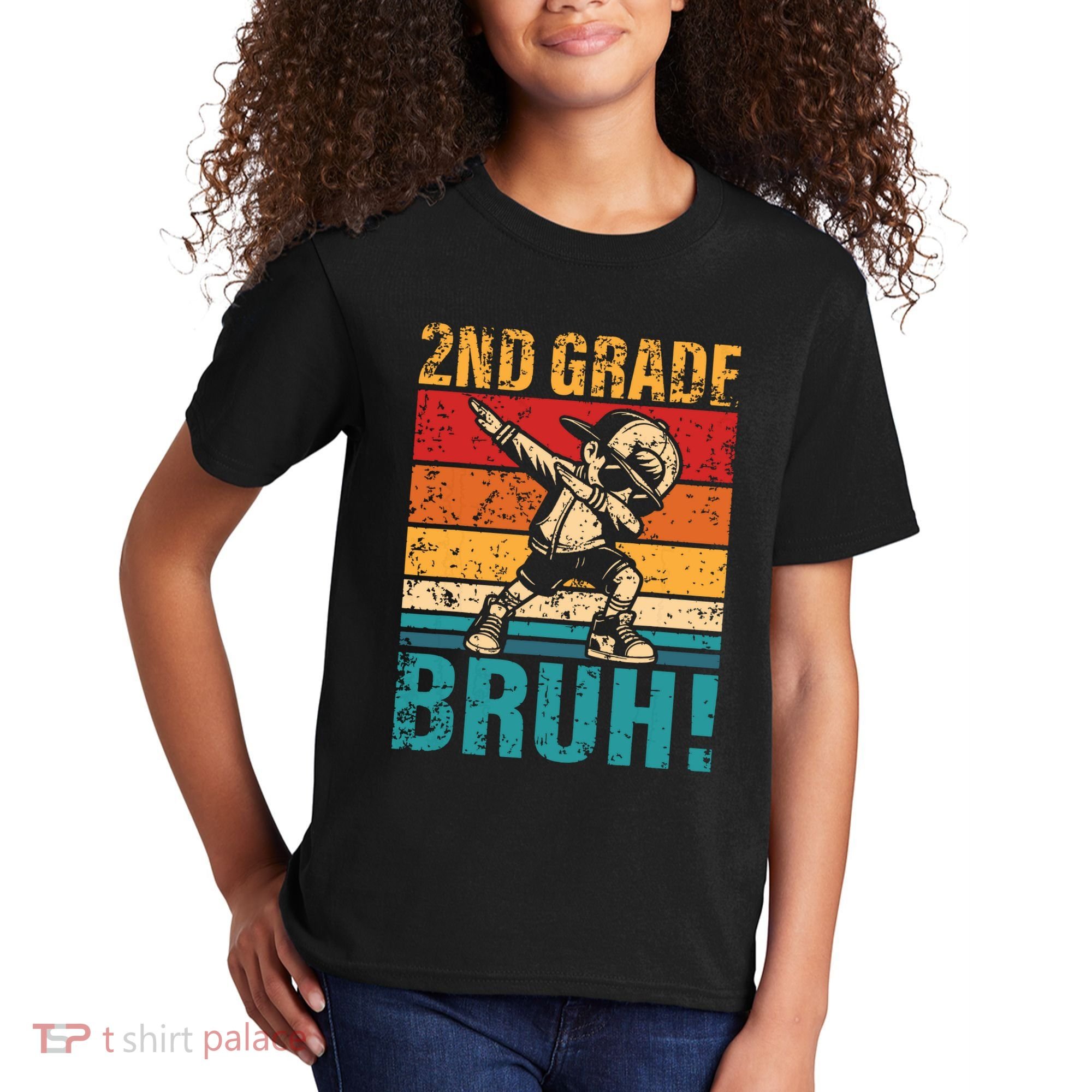 2nd Grade Bruh Dabbing Boy Second Grade Squad Boy Student Kids T-Shirt