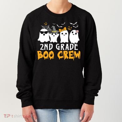2nd Grade Boo Crew Gift Funny Halloween Costume Boy Girls Women's Sweatshirt