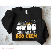 2nd Grade Boo Crew Gift Funny Halloween Costume Boy Girls Sweatshirt thumb 2