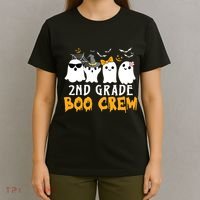 2nd Grade Boo Crew Gift Funny Halloween Costume Boy Girls T-Shirt thumb 4