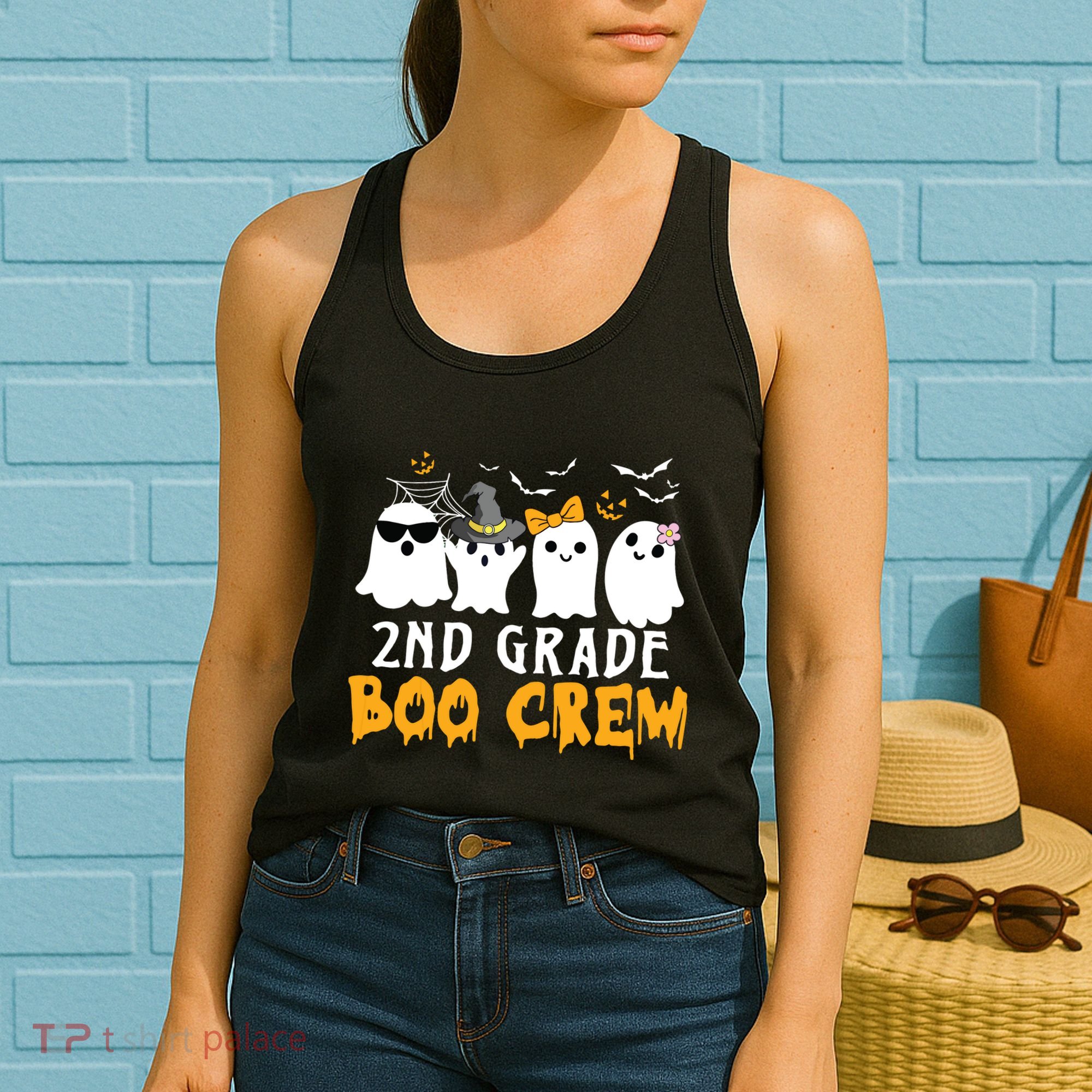2nd Grade Boo Crew Gift Funny Halloween Costume Boy Girls Women's Tank Top