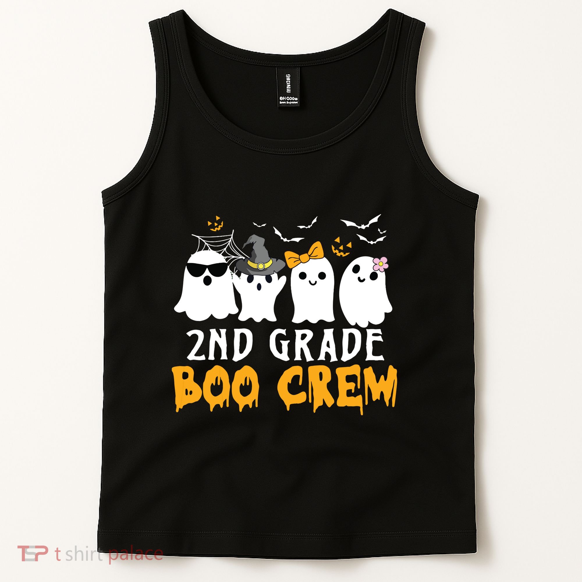 2nd Grade Boo Crew Gift Funny Halloween Costume Boy Girls Tank Top