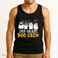 2nd Grade Boo Crew Gift Funny Halloween Costume Boy Girls Tank Top thumb 3