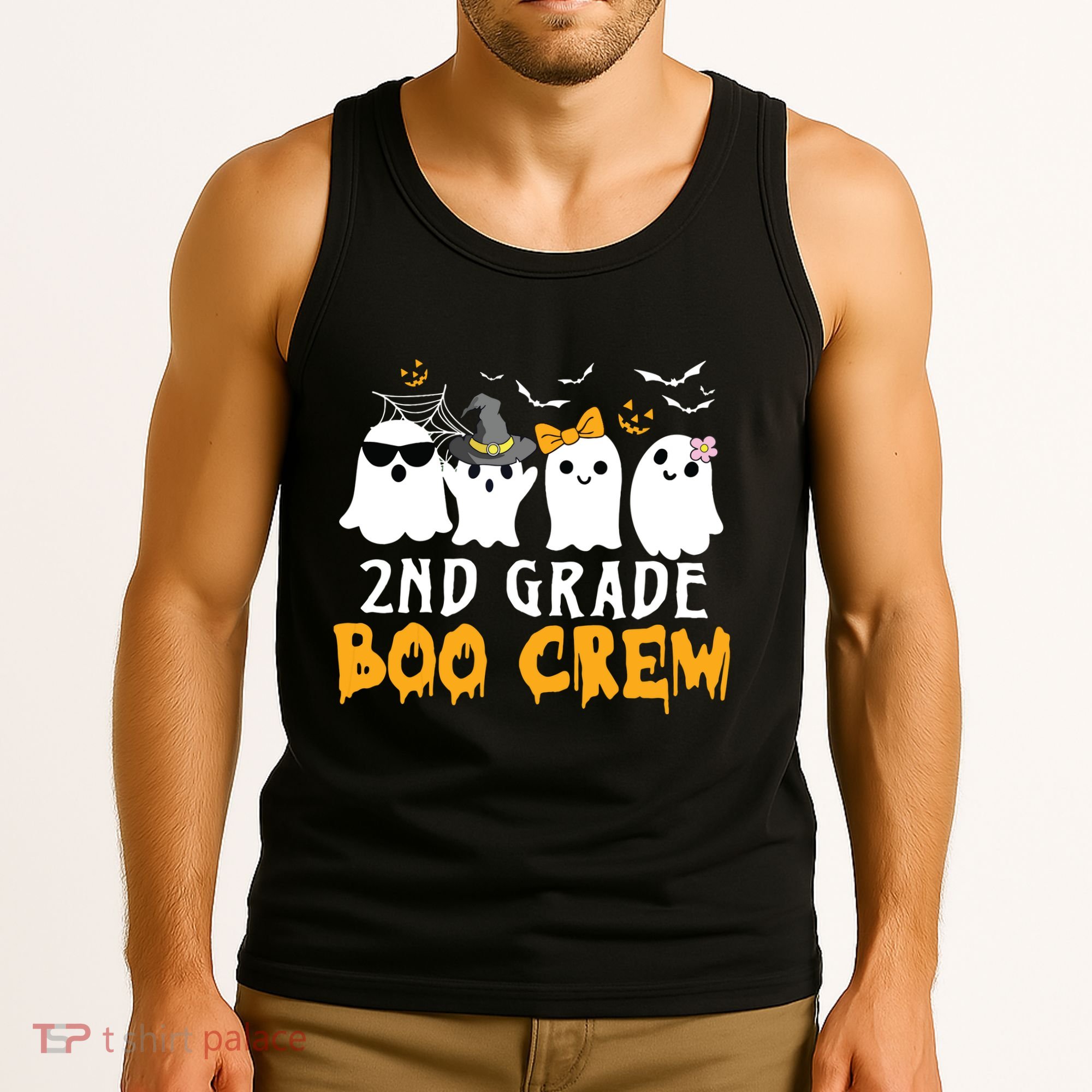 2nd Grade Boo Crew Gift Funny Halloween Costume Boy Girls Tank Top