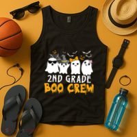2nd Grade Boo Crew Gift Funny Halloween Costume Boy Girls Tank Top thumb 4