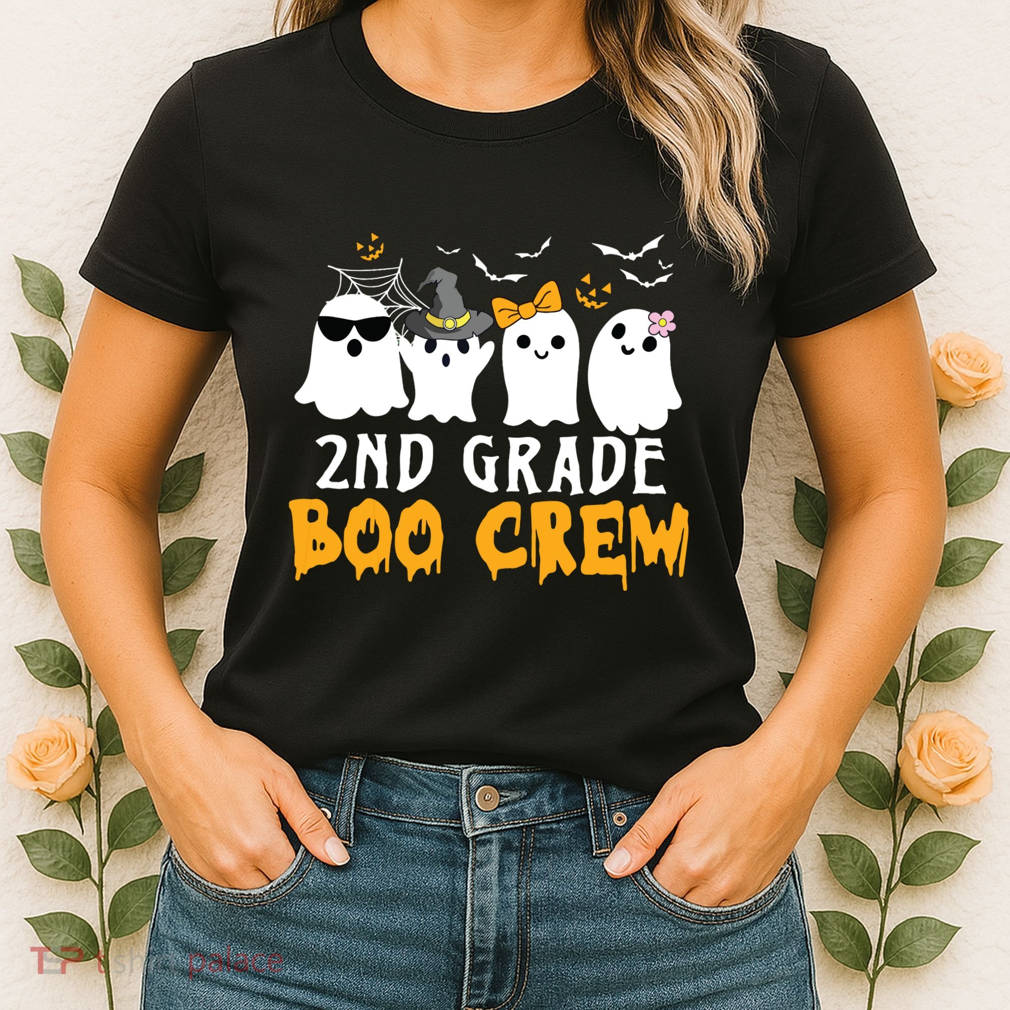 2nd Grade Boo Crew Gift Funny Halloween Costume Boy Girls Women's T-Shirt