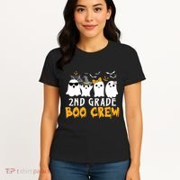 2nd Grade Boo Crew Gift Funny Halloween Costume Boy Girls Women's T-Shirt thumb 4