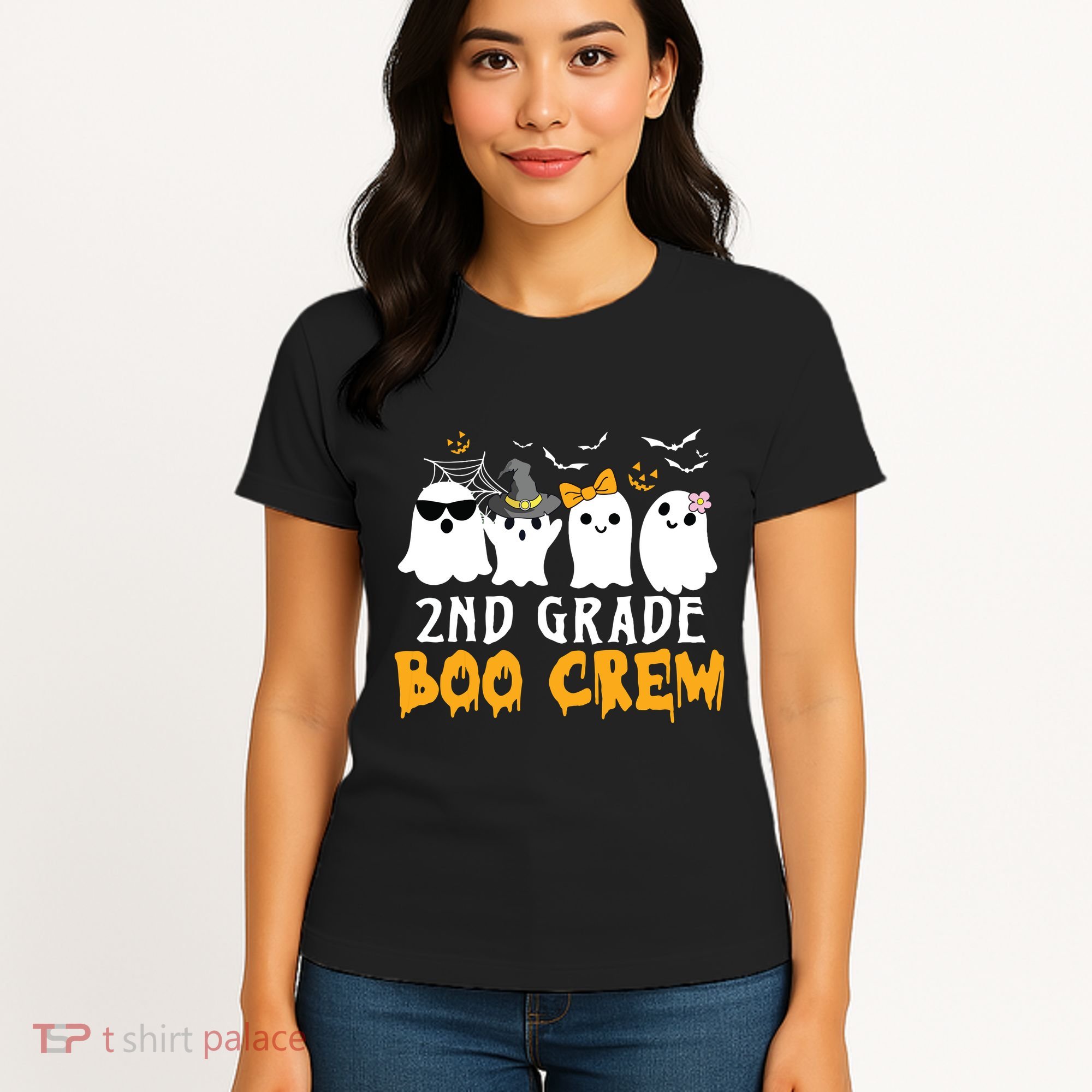 2nd Grade Boo Crew Gift Funny Halloween Costume Boy Girls Women's T-Shirt