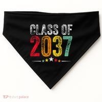 2037 Graduation Class Of 2037 Grow With Me Retro USA-Made Doggie Bandana thumb 0