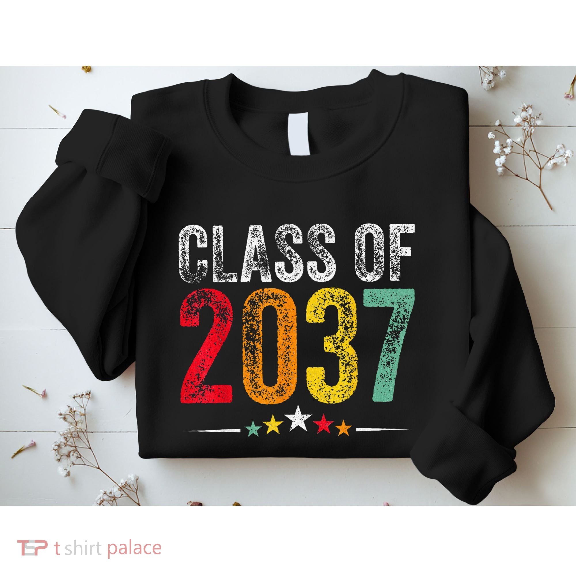 2037 Graduation Class Of 2037 Grow With Me Retro Sweatshirt