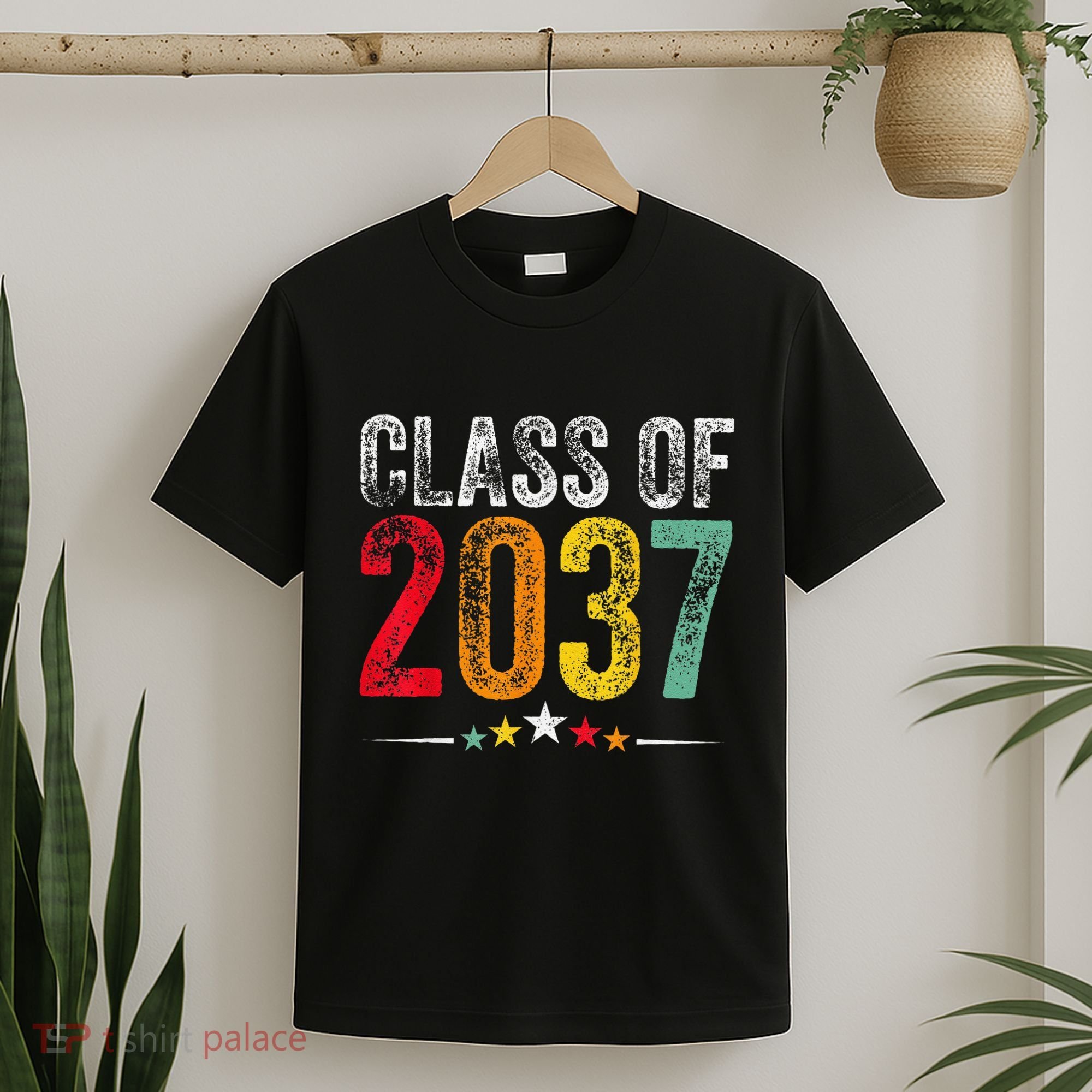 2037 Graduation Class Of 2037 Grow With Me Retro T-Shirt