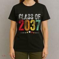 2037 Graduation Class Of 2037 Grow With Me Retro T-Shirt thumb 4