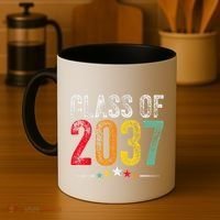 2037 Graduation Class Of 2037 Grow With Me Retro Coffee Mug thumb 4