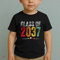 2037 Graduation Class Of 2037 Grow With Me Retro Toddler T-Shirt thumb 2