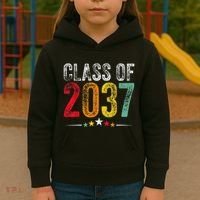 2037 Graduation Class Of 2037 Grow With Me Retro Kids Hoodie thumb 3