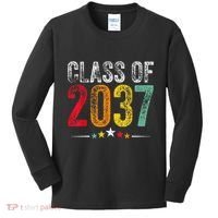 2037 Graduation Class Of 2037 Grow With Me Retro Kids Long Sleeve Shirt thumb 0