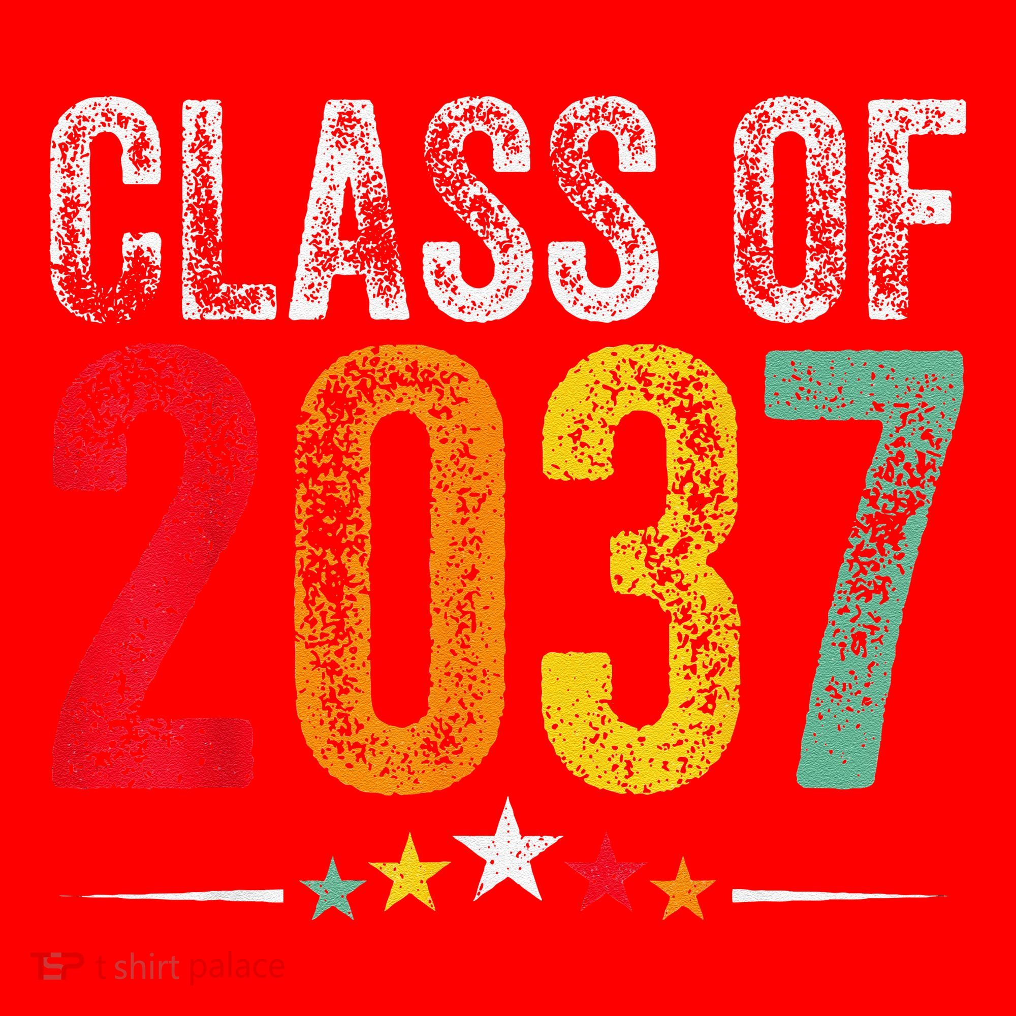 2037 Graduation Class Of 2037 Grow With Me Retro Santa Hat