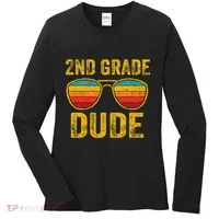 2nd Grade Dude Back To School Second Grade Students Women's Long Sleeve Shirt thumb 0