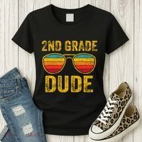 2nd Grade Dude Back To School Second Grade Students Women's T-Shirt thumb 3