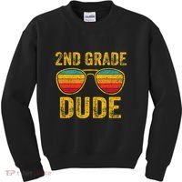 2nd Grade Dude Back To School Second Grade Students Kids Sweatshirt thumb 0