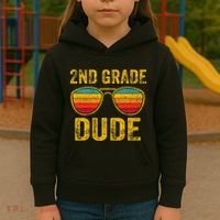 2nd Grade Dude Back To School Second Grade Students Kids Hoodie thumb 3