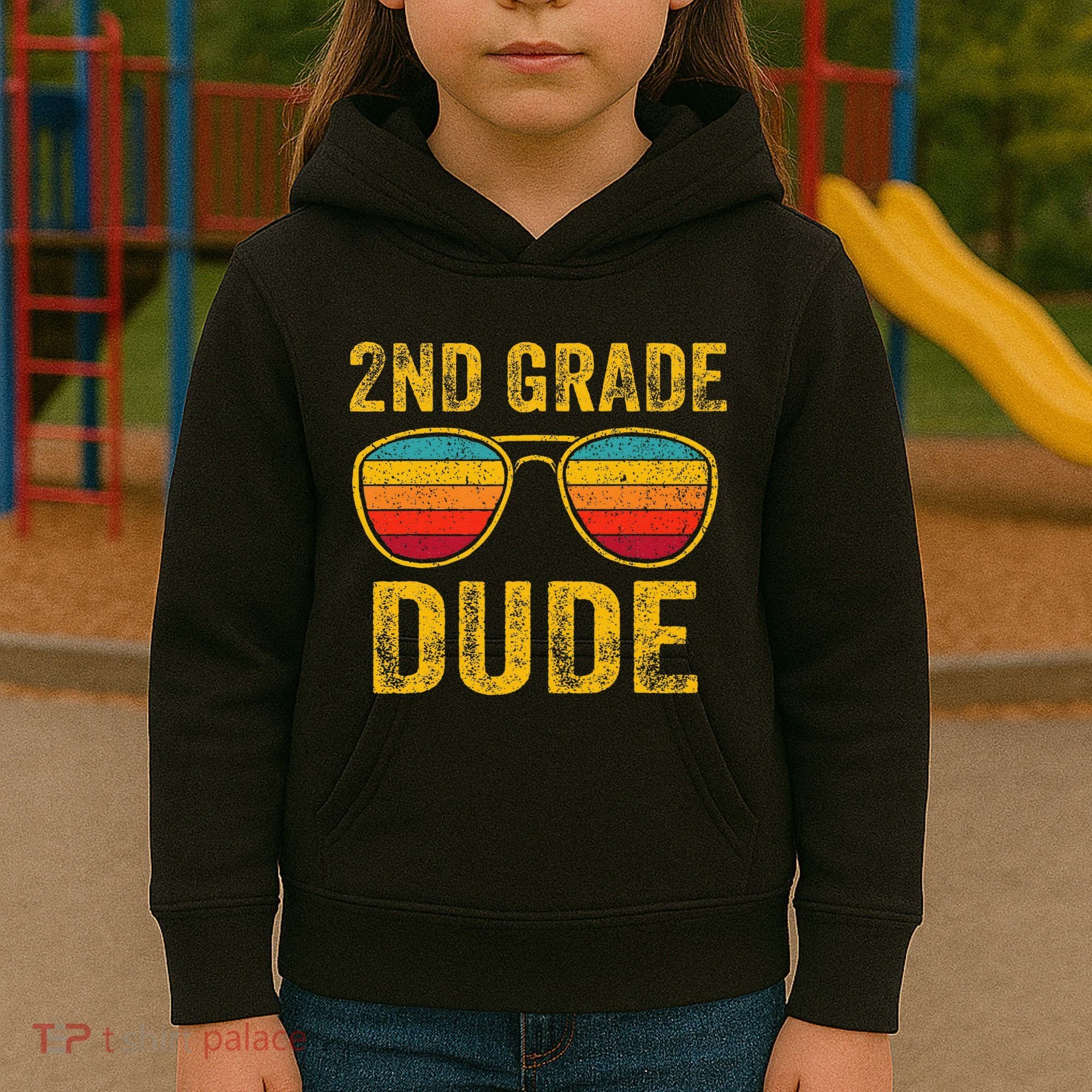 2nd Grade Dude Back To School Second Grade Students Kids Hoodie