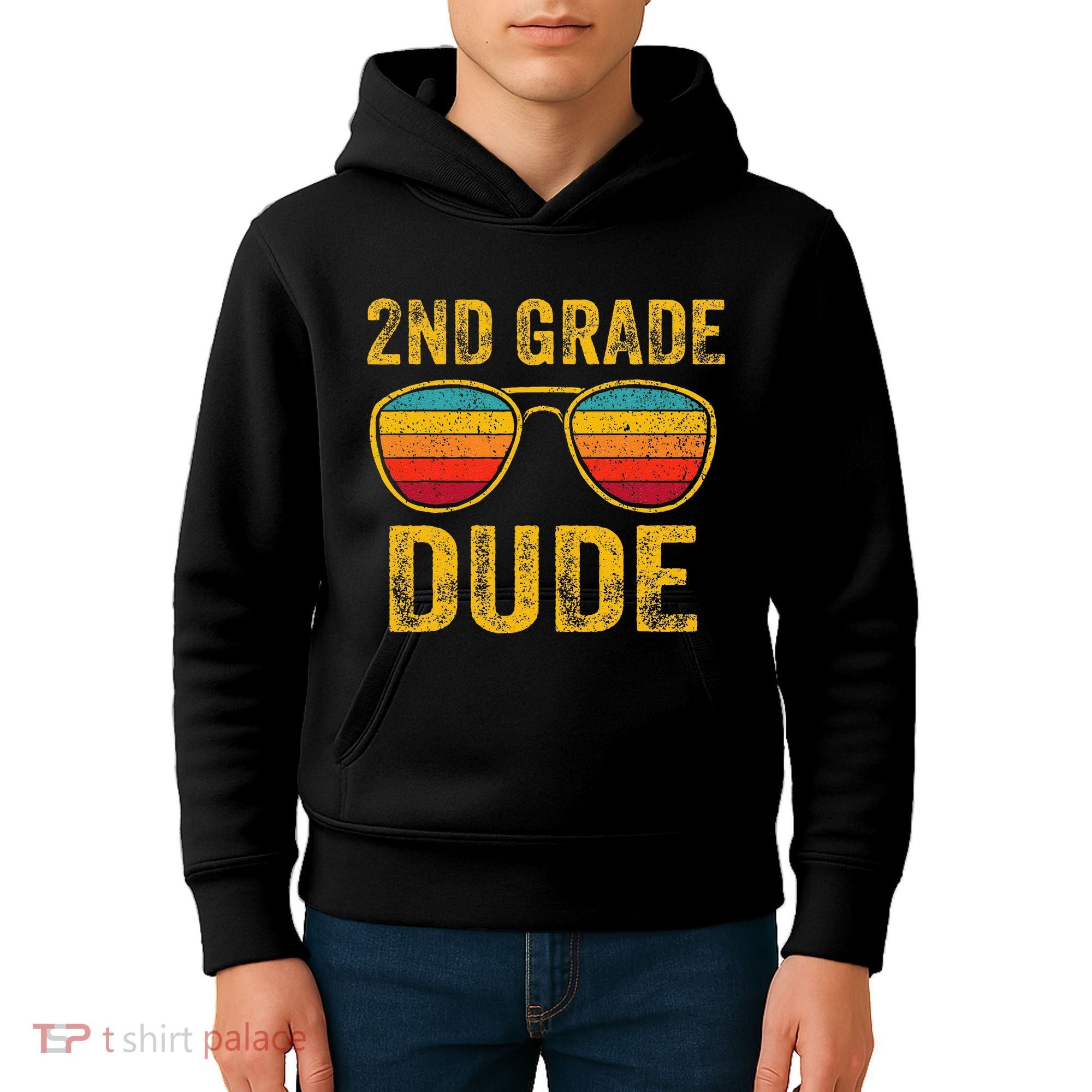 2nd Grade Dude Back To School Second Grade Students Kids Hoodie