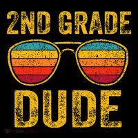 2nd Grade Dude Back To School Second Grade Students Kids Long Sleeve Shirt thumb 2