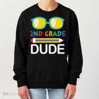 2nd Grade Dude Glasses Back School First Day Of School Women's Sweatshirt thumb 0