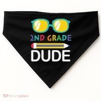 2nd Grade Dude Glasses Back School First Day Of School USA-Made Doggie Bandana thumb 0