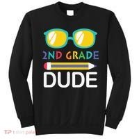 2nd Grade Dude Glasses Back School First Day Of School Sweatshirt thumb 0