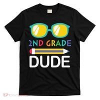 2nd Grade Dude Glasses Back School First Day Of School T-Shirt thumb 0