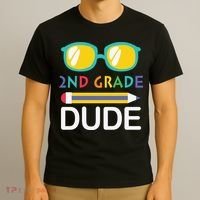 2nd Grade Dude Glasses Back School First Day Of School T-Shirt thumb 3