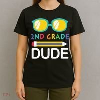 2nd Grade Dude Glasses Back School First Day Of School T-Shirt thumb 4