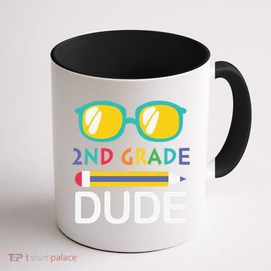 2nd Grade Dude Glasses Back School First Day Of School Coffee Mug back