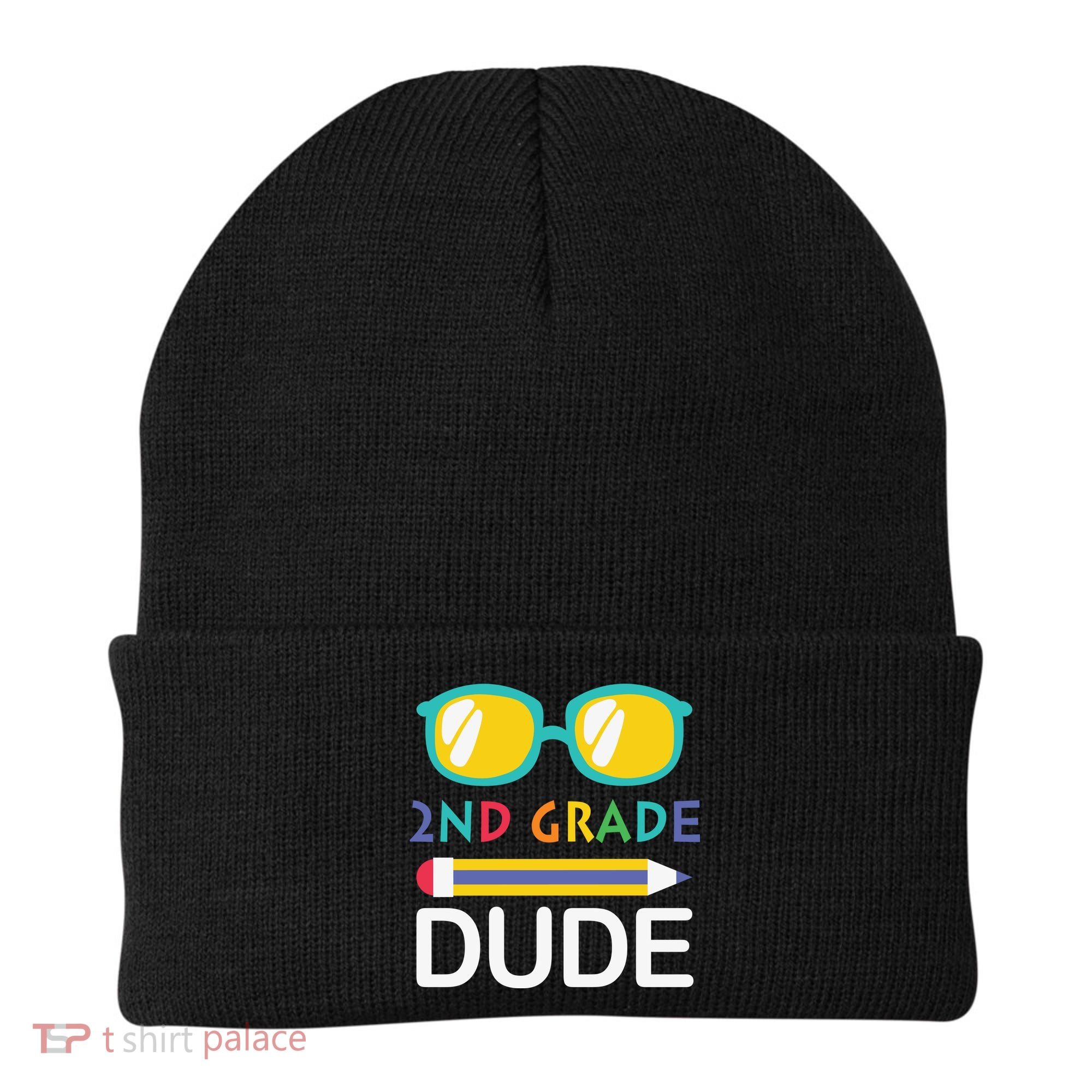 2nd Grade Dude Glasses Back School First Day Of School Beanie