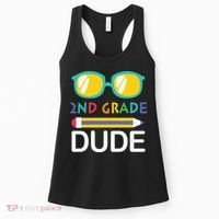 2nd Grade Dude Glasses Back School First Day Of School Women's Tank Top thumb 0