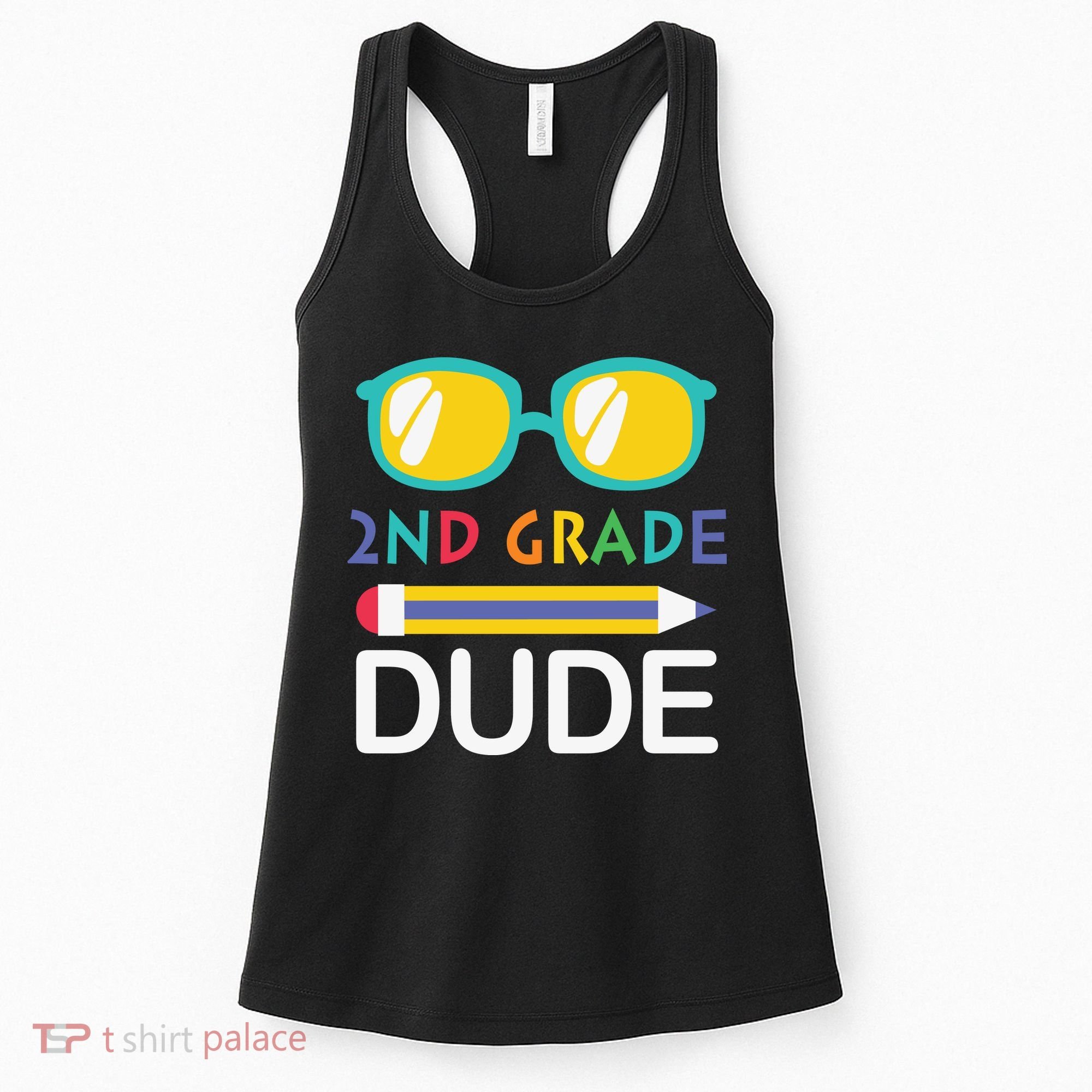 2nd Grade Dude Glasses Back School First Day Of School Women's Tank Top