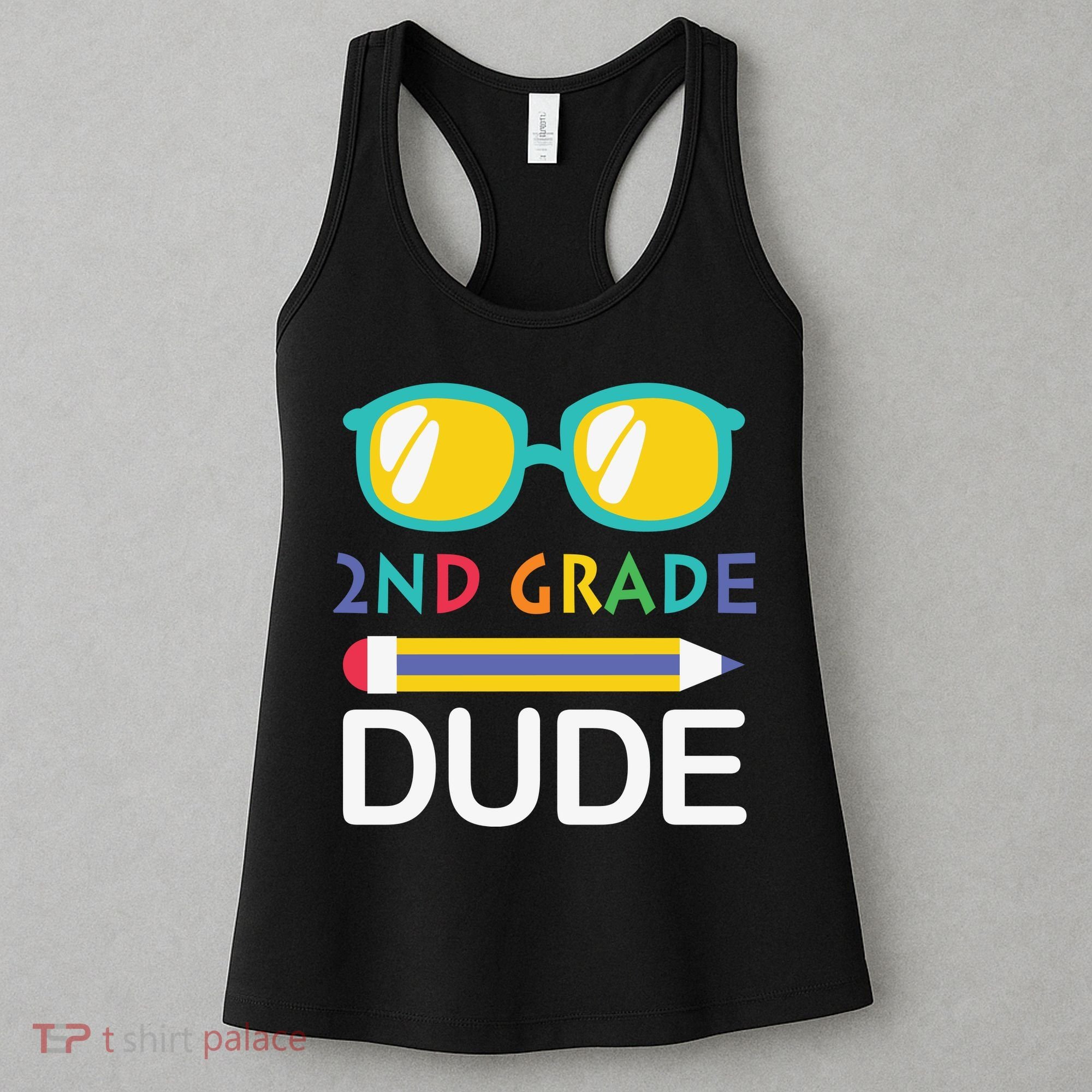 2nd Grade Dude Glasses Back School First Day Of School Women's Tank Top