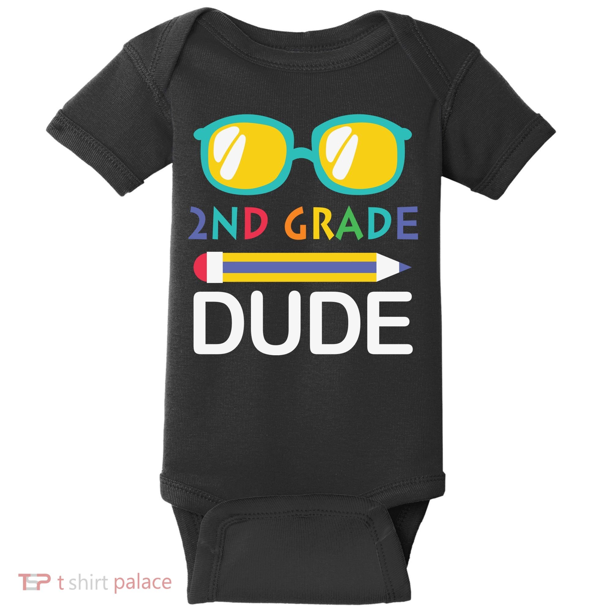 2nd Grade Dude Glasses Back School First Day Of School Baby Bodysuit
